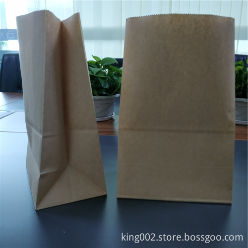 kraft paper bags wholesale with square bottom for food